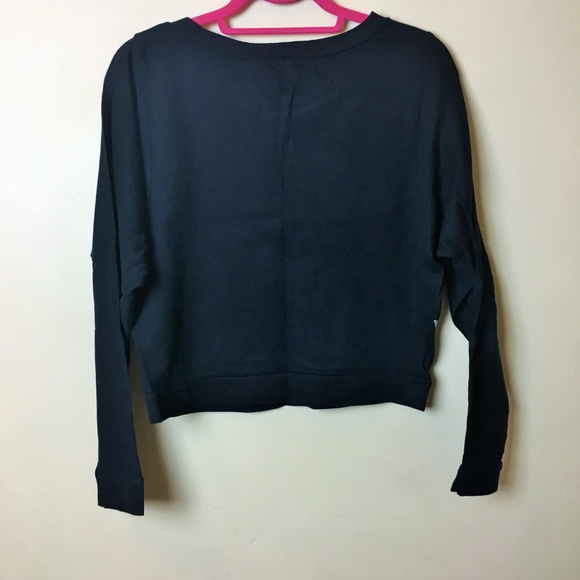 dELiA*s Navy Blue Graphic Crop Lightweight Sweatshirt Size M - Picture 4 of 12